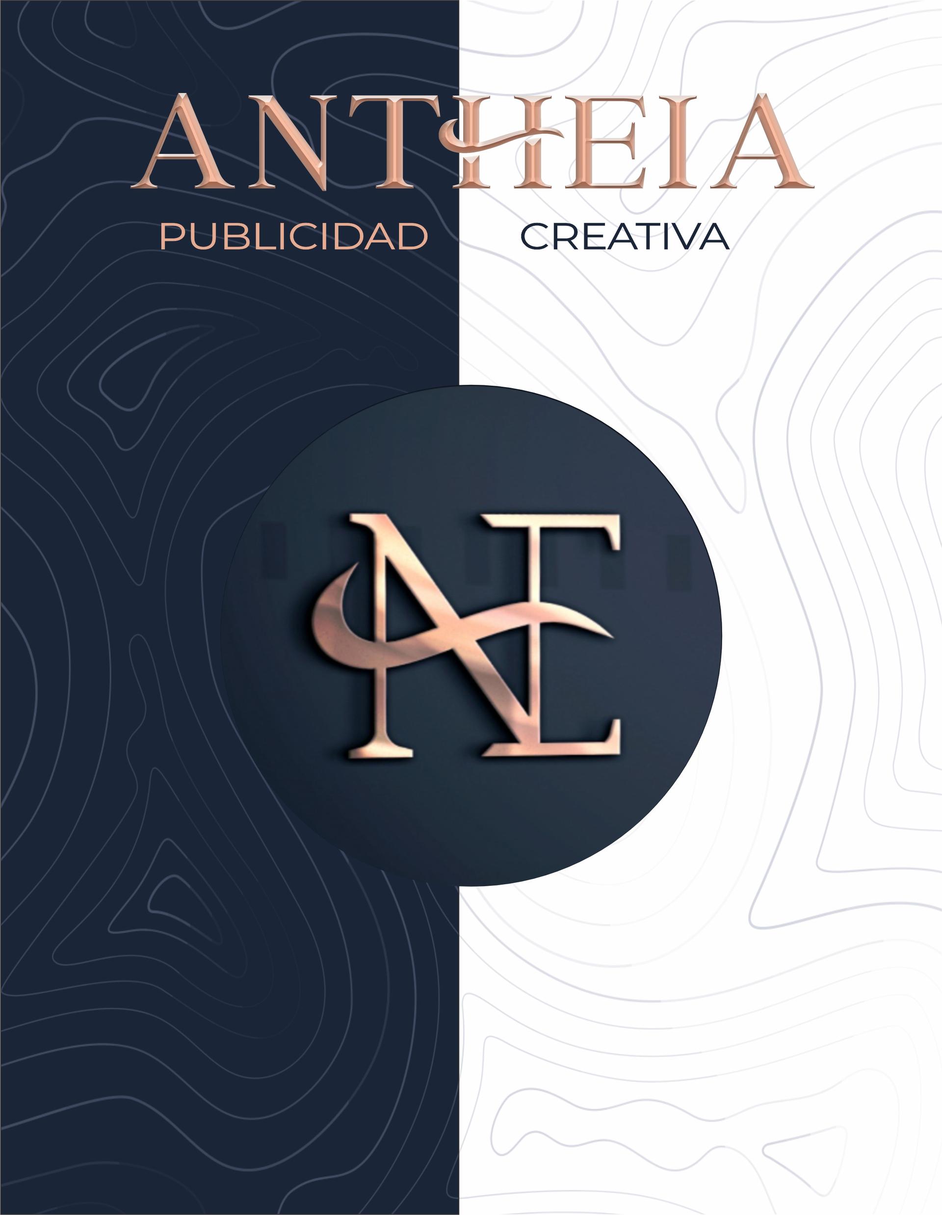 Marca ANTHEIA Publicidad Creativa con su monograma