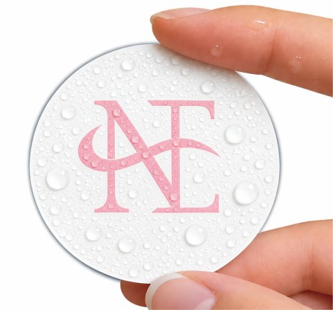 Sticker resistente al agua con el monograma de ANTHEIA