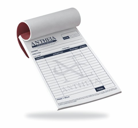 Talonario de recibos personalizado